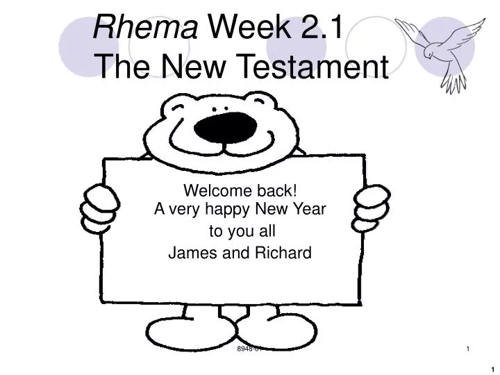 rhema week 2 1 the new testament