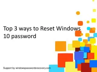 Reset Windows 10 login password without disk