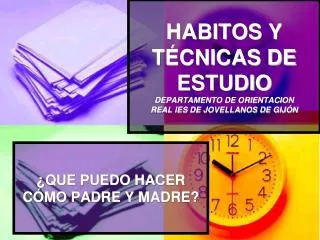 habitos y t cnicas de estudio departamento de orientacion real ies de jovellanos de gij n