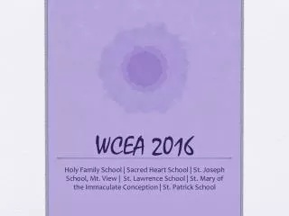 WCEA 2016