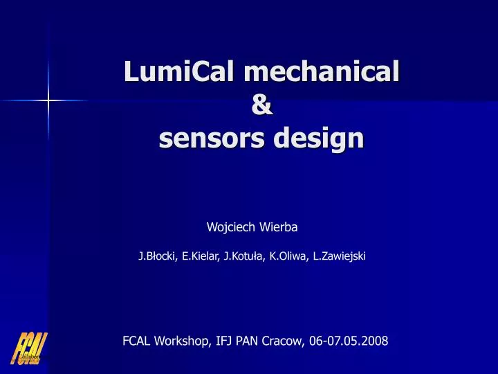 lumical mechanical sensors design
