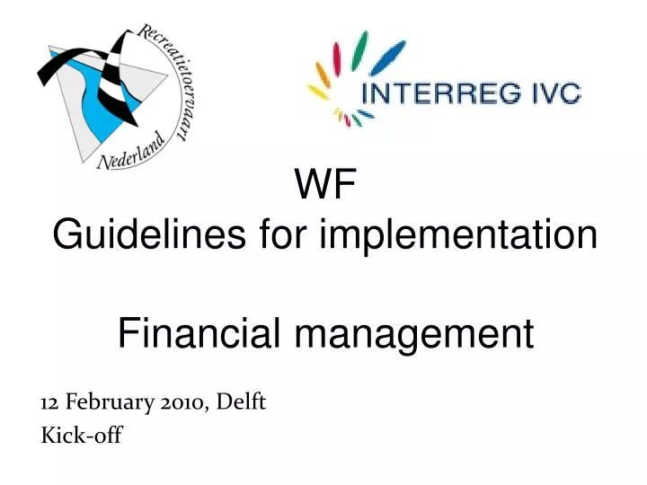 wf guidelines for implementation financial management