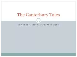 The Canterbury Tales