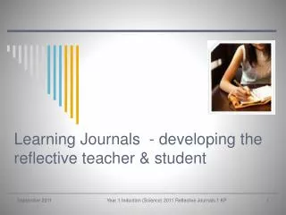 Learning Journals - developing the reflective teacher &amp; student