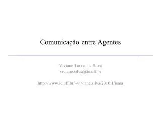 comunica o entre agentes
