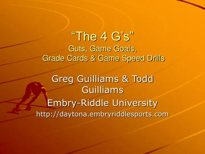 the 4 g s guts game goals grade cards game speed drills
