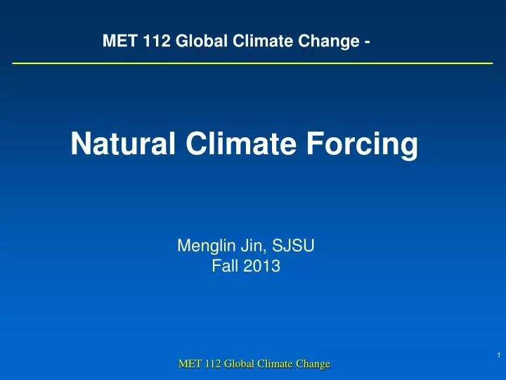 met 112 global climate change