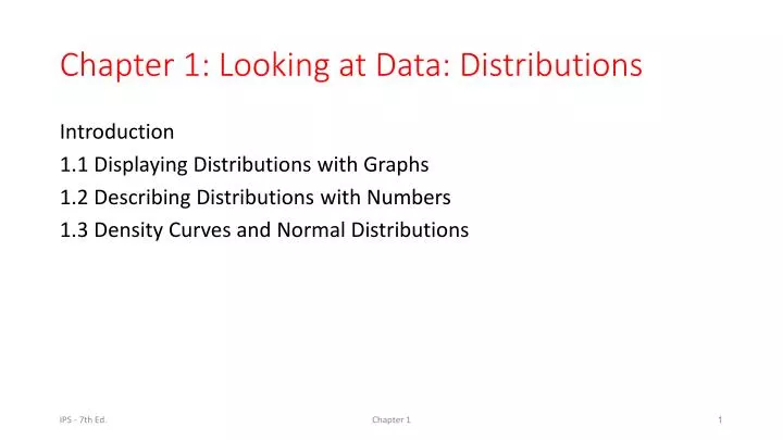 chapter 1 looking at data distributions
