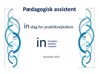 p dagogisk assistent