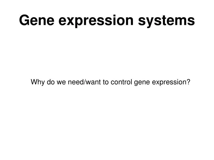 gene expression systems