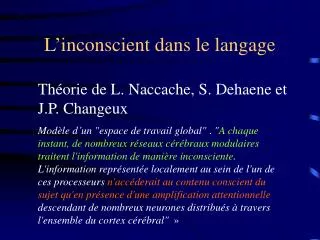 l inconscient dans le langage