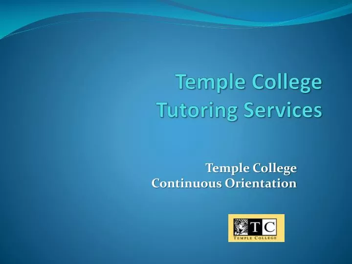 temple college tutoring services