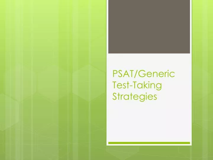 psat generic test taking strategies