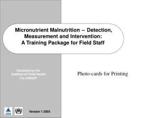 Micronutrient Malnutrition