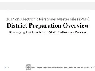 2014-15 Electronic Personnel Master File ( ePMF )