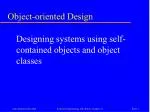 Object-oriented Design