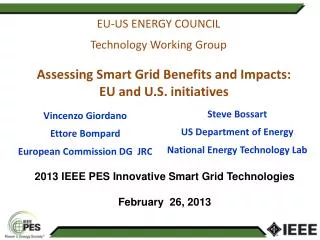 EU-US ENERGY COUNCIL Technology Working Group