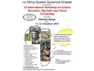 SOUTH AFRICA CHAPTER The 32st International Conference of the System Dynamics Society