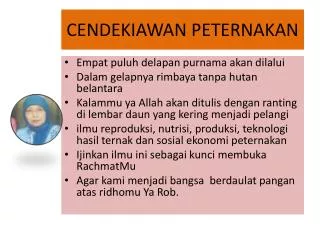 cendekiawan peternakan