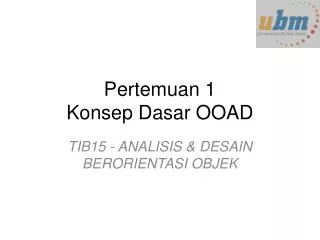 pertemuan 1 konsep dasar ooad