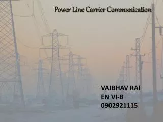 Power Line Carrier Communication