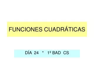funciones cuadr ticas