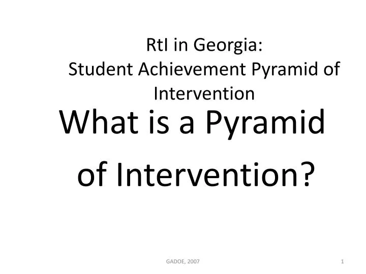 rti in georgia student achievement pyramid of intervention