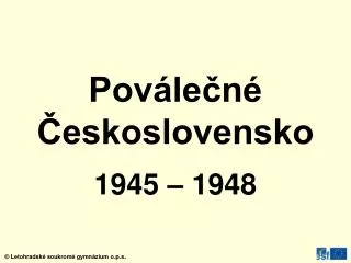pov le n eskoslovensko