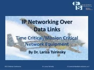 IP Networking Over Data Links