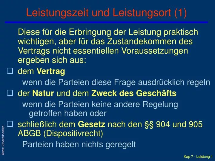 leistungszeit und leistungsort 1