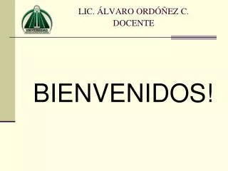 lic lvaro ord ez c docente