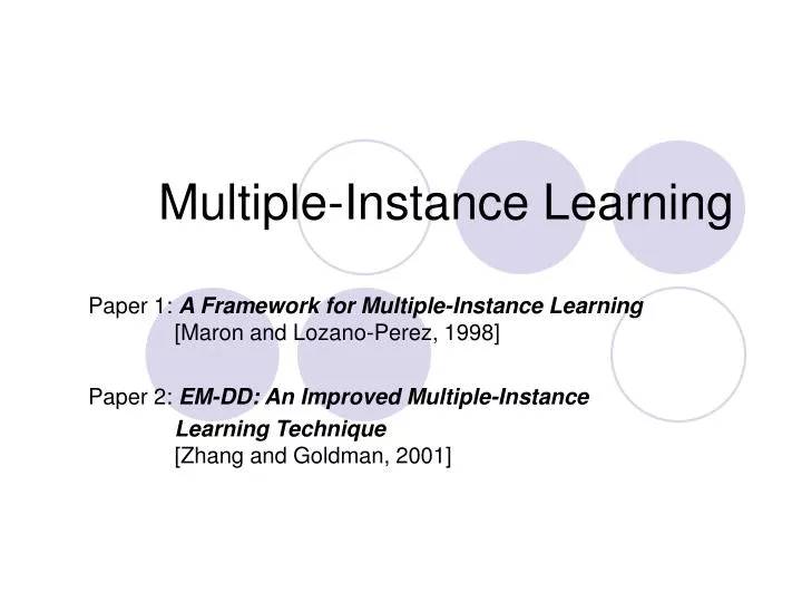 multiple instance learning