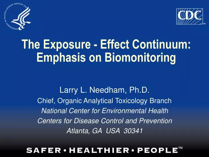 the exposure effect continuum emphasis on biomonitoring