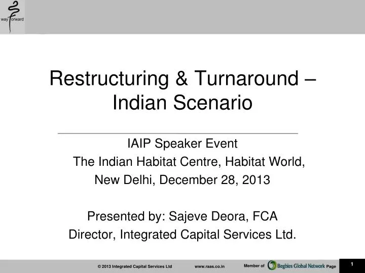 restructuring turnaround indian scenario