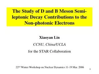 The Study of D and B Meson Semi-leptonic Decay Contributions to the Non-photonic Electrons