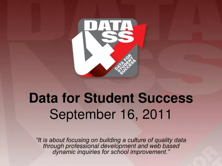 data for student success september 16 2011