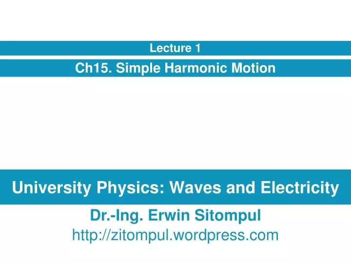 university physics waves and electricity