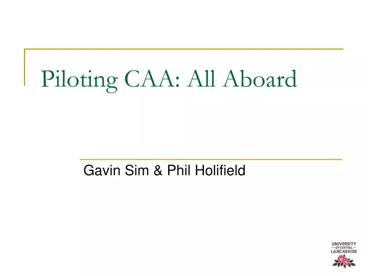 piloting caa all aboard