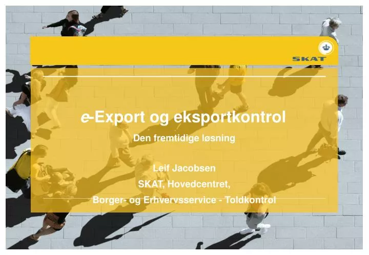 e export og eksportkontrol