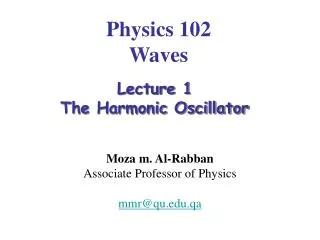 Physics 102 Waves