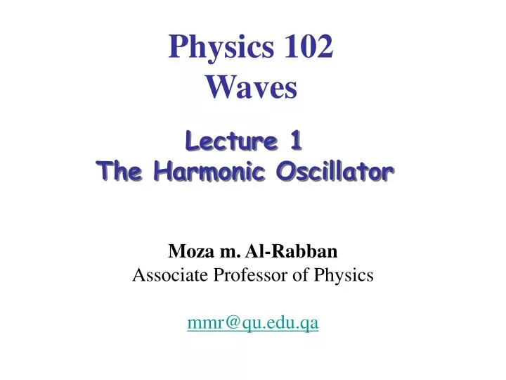 physics 102 waves