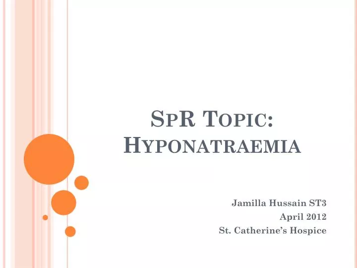 spr topic hyponatraemia