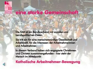 eine starke gemeinschaft