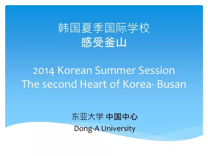 2014 korean summer session the second heart of korea busan