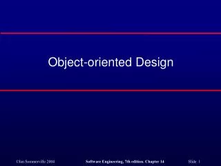 Object-oriented Design