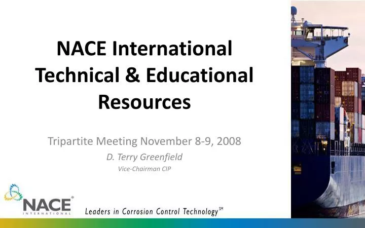 nace international technical educational resources