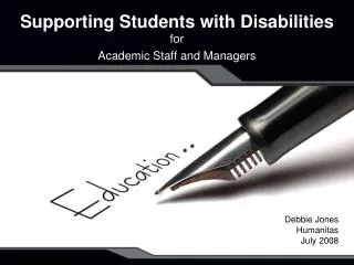 Supporting Students with Disabilities