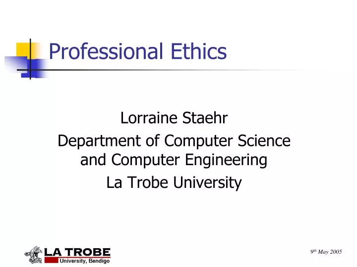 lorraine staehr department of computer science and computer engineering la trobe university
