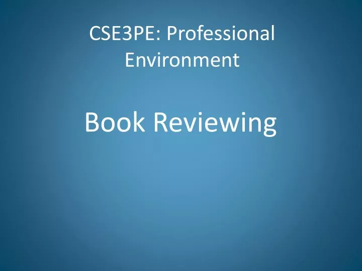 cse3pe professional environment