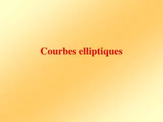 courbes elliptiques